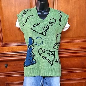 Oversized Dino Sweater Vest